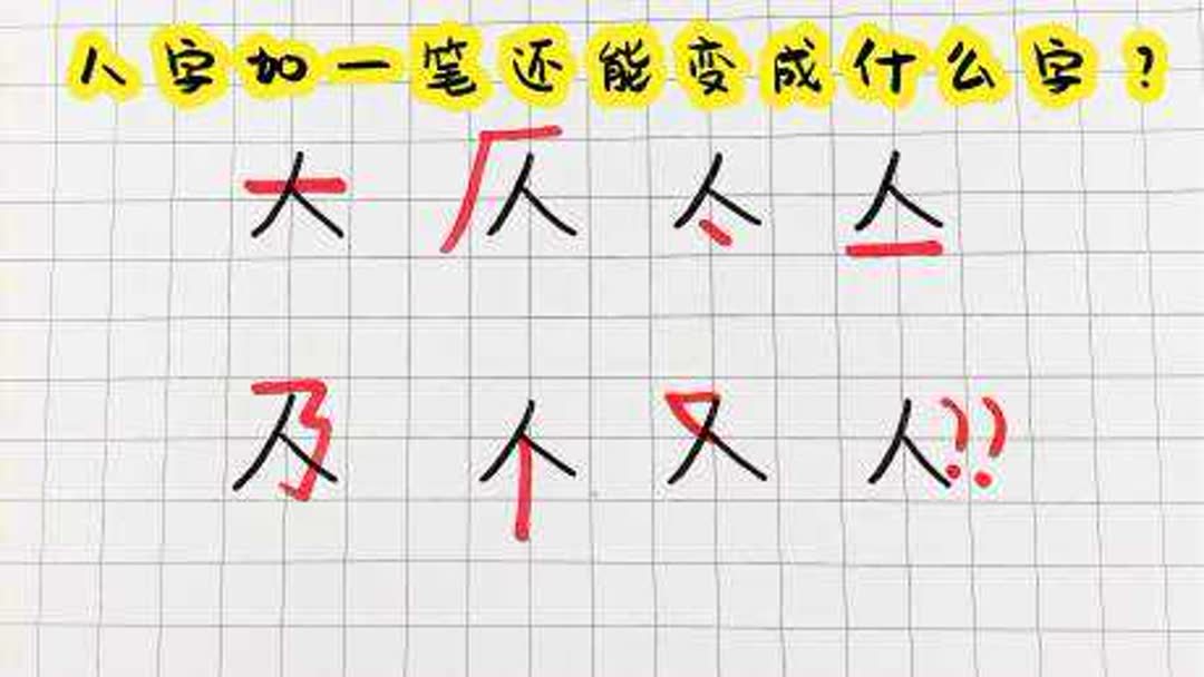 什么字，多一点，就变成另一个字？