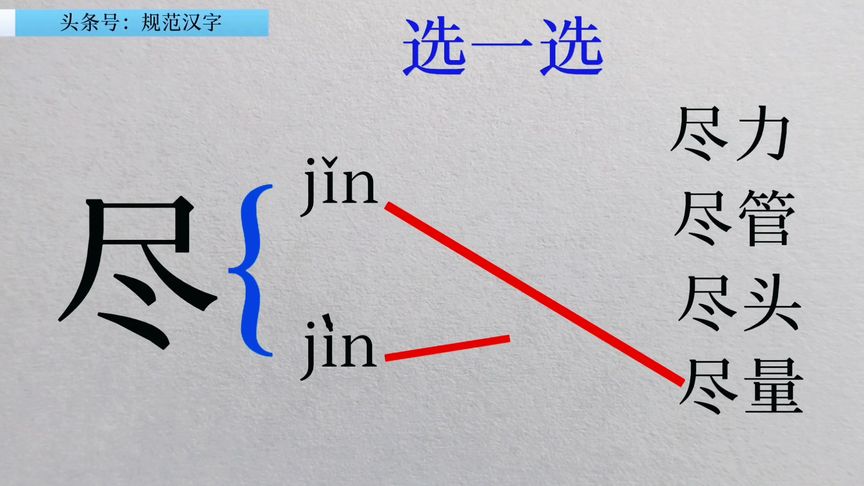 尽量的两种读音