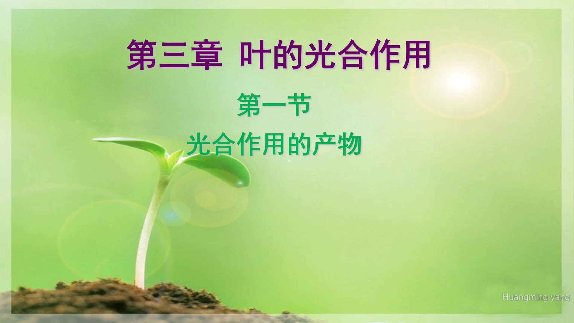 植物光合作用的产物是什么？