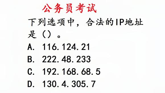 合法的ip地址是什么样的格式？