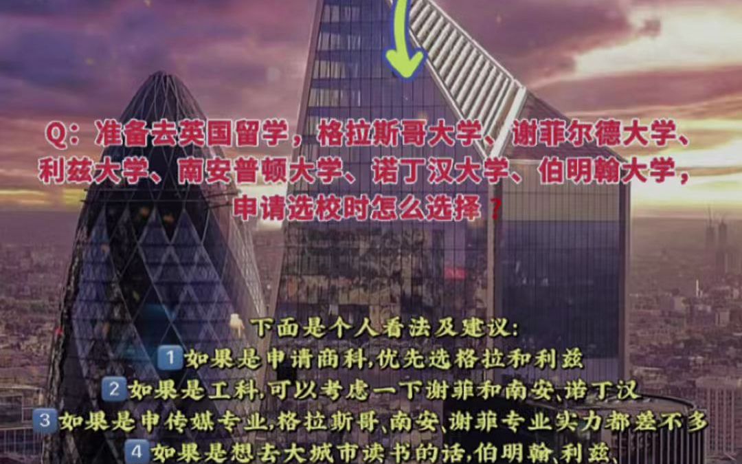 格拉斯哥和利兹商科选哪个