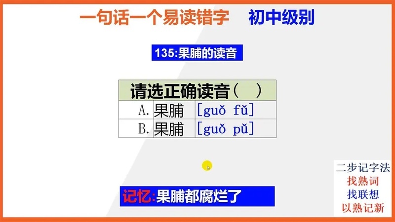 果脯的读音