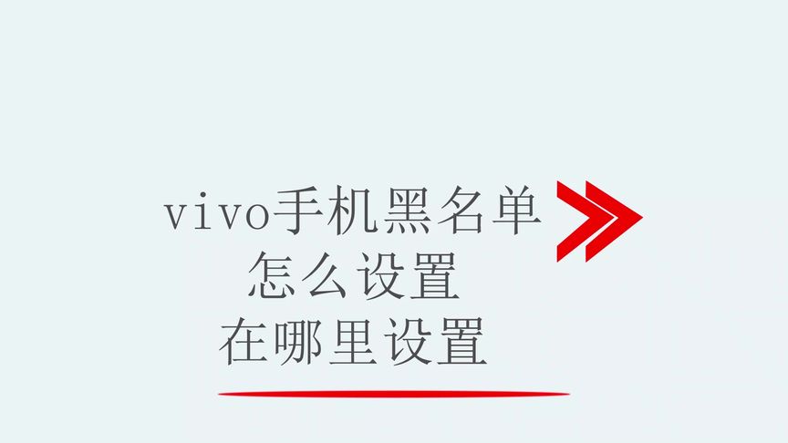 vivo手机的黑名单在哪里查看？