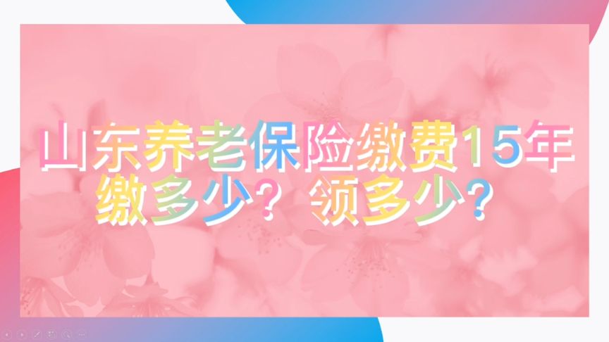 2015年山东省社会养老保险 个人交纳一年多少钱