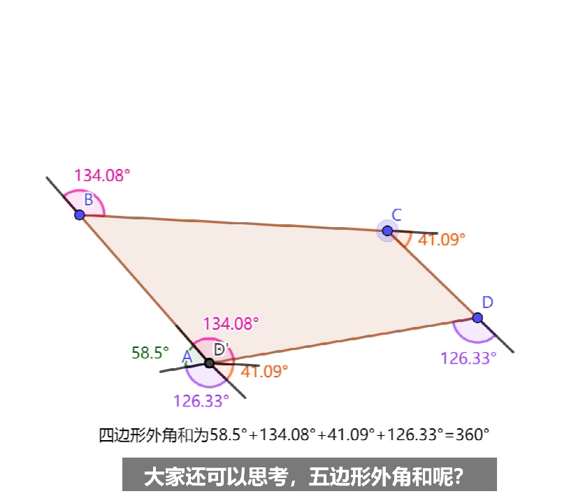 四边形外角和是多少度