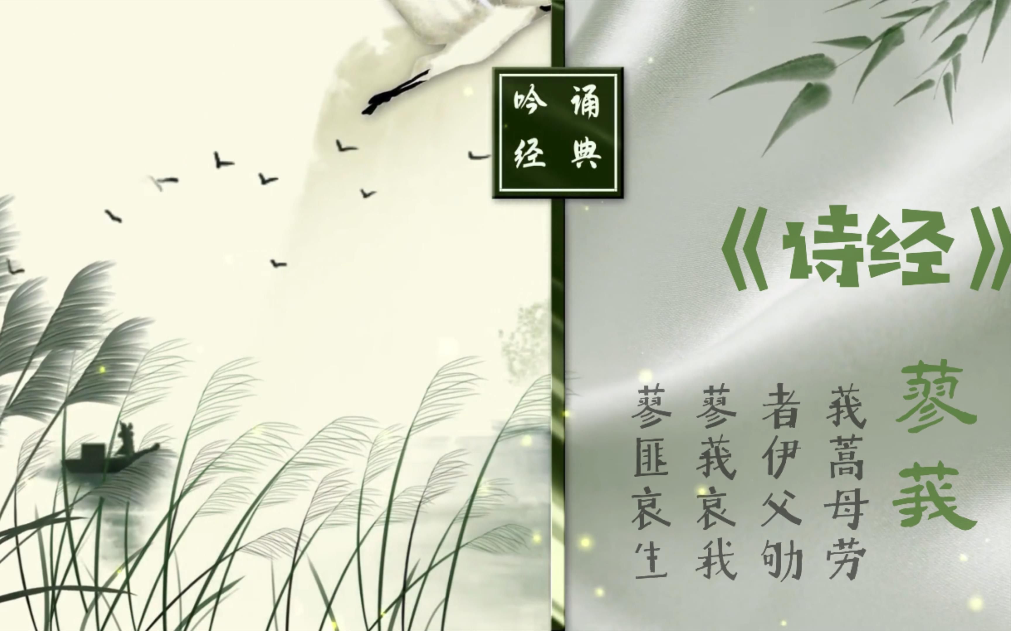 蓼蓼者莪匪莪伊蒿读音