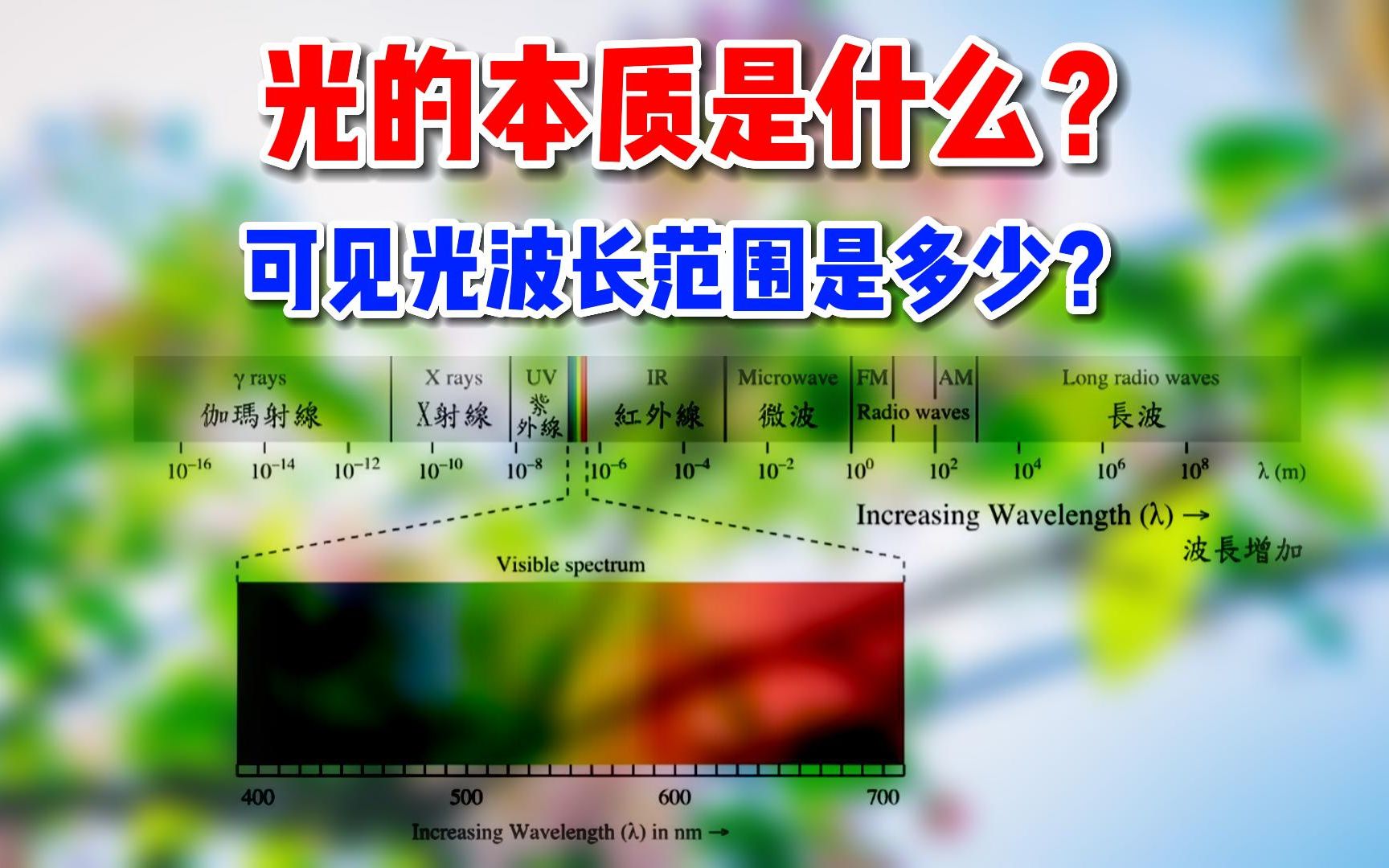 可见光波长范围