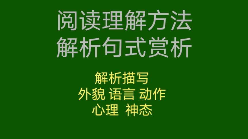 细节描写的句子加赏析