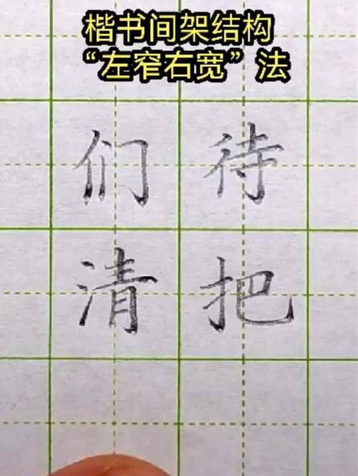 左窄右宽的字